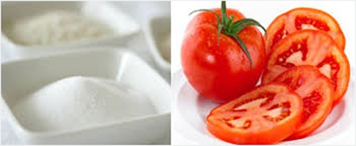 làm trắng da bằng cà chua và đường